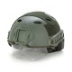 Шлем защитный страйкбольный с выдвижными очками BK, CB, FG